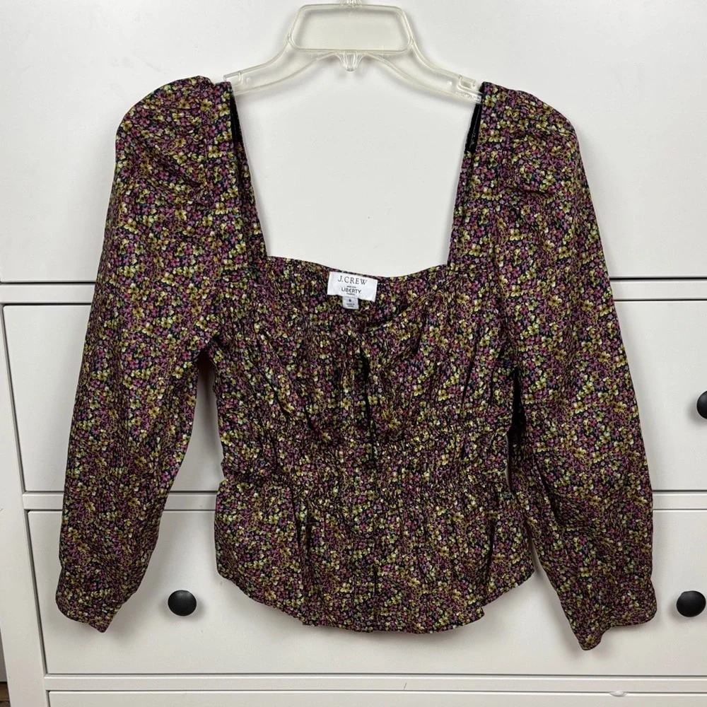 J. Crew Women's Floral Liberty Fabric Blouse - Size 6